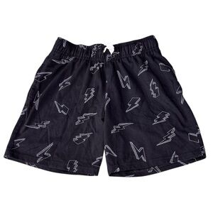 Cat & Jack Lightning Bolt Printed Pull on Shorts Black Size 8